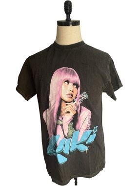 Blackpink LISA Kiki Portrait Graphic T-Shirt Dark Gray